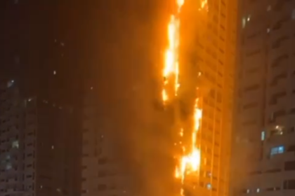 The fire that broke out in the Ajman area of the UAE