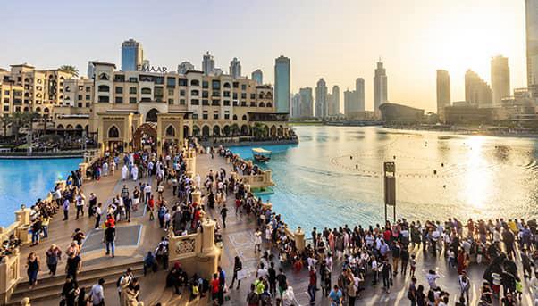 The local population of Dubai along with tourists.