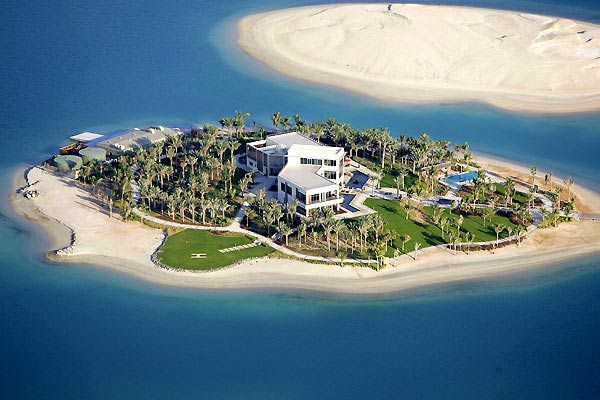 The Michael Schumacher house in the world islands in Dubai gifted by the ruler.